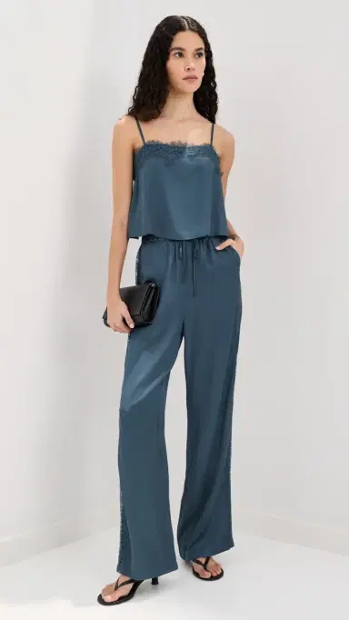 LE BOP Lauren atin Pants Navy | Thumbnail 5 LE BOP Lauren atin Pants Navy | Thumbnail 5