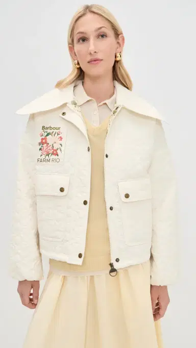 Barbour x Farm Rio Lotus Quilted Jacket | Thumbnail 2 Barbour x Farm Rio Lotus Quilted Jacket | Thumbnail 2