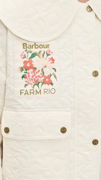 Barbour x Farm Rio Lotus Quilted Jacket | Thumbnail 6 Barbour x Farm Rio Lotus Quilted Jacket | Thumbnail 6
