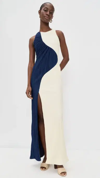 Maylé Vásquez Lunares Maxi Dress Midnight Blue/Off White | Thumbnail 2 Maylé Vásquez Lunares Maxi Dress Midnight Blue/Off White | Thumbnail 2