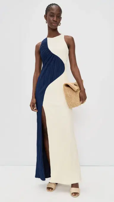 Maylé Vásquez Lunares Maxi Dress Midnight Blue/Off White | Thumbnail 5 Maylé Vásquez Lunares Maxi Dress Midnight Blue/Off White | Thumbnail 5