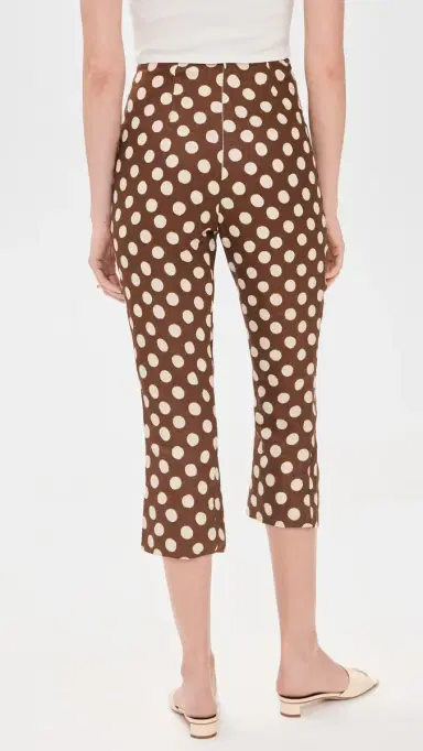 Faithfull Valeria Linen Capri Pants Cioccolato Dot | Thumbnail 3 Faithfull Valeria Linen Capri Pants Cioccolato Dot | Thumbnail 3