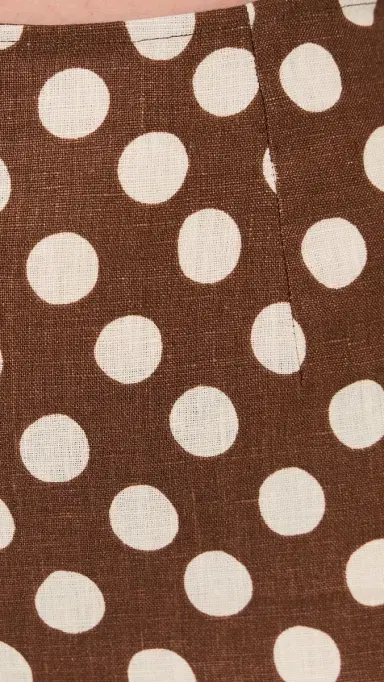 Faithfull Valeria Linen Capri Pants Cioccolato Dot | Thumbnail 6 Faithfull Valeria Linen Capri Pants Cioccolato Dot | Thumbnail 6