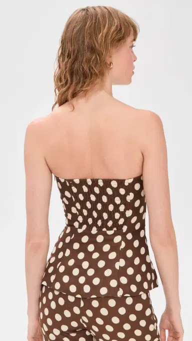 Faithfull Petro Linen Top Cioccolato Dot | Thumbnail 3 Faithfull Petro Linen Top Cioccolato Dot | Thumbnail 3