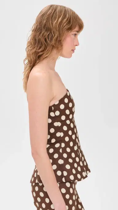 Faithfull Petro Linen Top Cioccolato Dot | Thumbnail 4 Faithfull Petro Linen Top Cioccolato Dot | Thumbnail 4