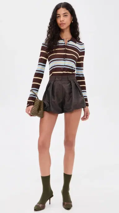 MSGM Bubble Mini Shorts Brown | Thumbnail 5 MSGM Bubble Mini Shorts Brown | Thumbnail 5