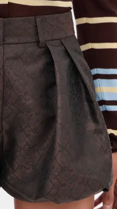 MSGM Bubble Mini Shorts Brown | Thumbnail 6 MSGM Bubble Mini Shorts Brown | Thumbnail 6