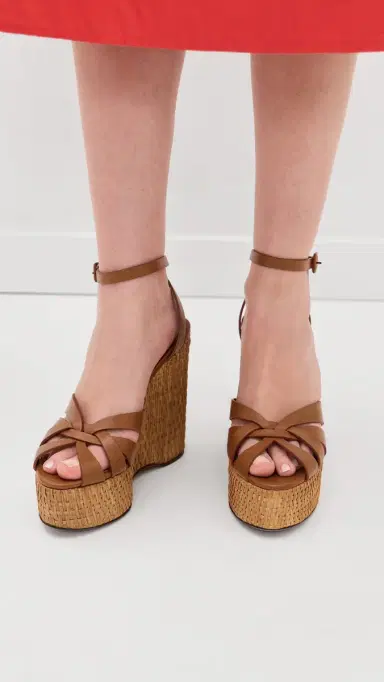 Aquazzura Copcabana Wedge Sandals Tobacco | Thumbnail 3 Aquazzura Copcabana Wedge Sandals Tobacco | Thumbnail 3