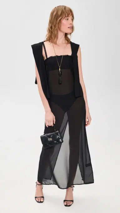 Lioness Glacial Maxi Dress Noir | Thumbnail 5 Lioness Glacial Maxi Dress Noir | Thumbnail 5