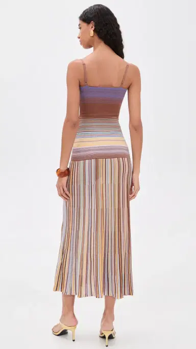 FAITHFULL Esenia Knit Dress Daniela Stripe Mocha Lilac | Thumbnail 3 FAITHFULL Esenia Knit Dress Daniela Stripe Mocha Lilac | Thumbnail 3
