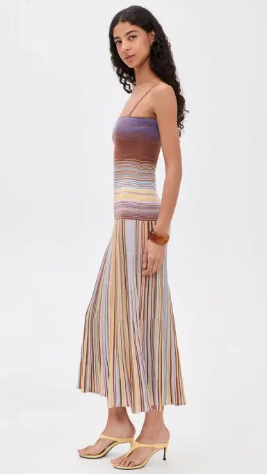 FAITHFULL Esenia Knit Dress Daniela Stripe Mocha Lilac | Thumbnail 4 FAITHFULL Esenia Knit Dress Daniela Stripe Mocha Lilac | Thumbnail 4