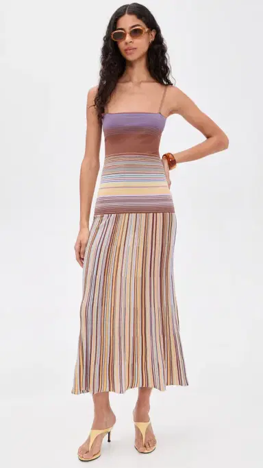 FAITHFULL Esenia Knit Dress Daniela Stripe Mocha Lilac | Thumbnail 5 FAITHFULL Esenia Knit Dress Daniela Stripe Mocha Lilac | Thumbnail 5
