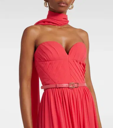 Elie Saab Scarf-detail silk gown | Thumbnail 5 Elie Saab Scarf-detail silk gown | Thumbnail 5