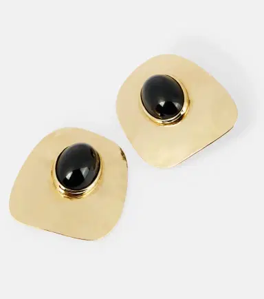 Saint Laurent Embellished clip-on earrings | Thumbnail 3 Saint Laurent Embellished clip-on earrings | Thumbnail 3