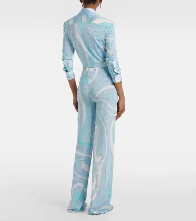 Pucci Marmo satin jersey straight pants | Thumbnail 2 Pucci Marmo satin jersey straight pants | Thumbnail 2
