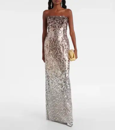 Jenny Packham Lucille sequined strapless gown | Thumbnail 5 Jenny Packham Lucille sequined strapless gown | Thumbnail 5