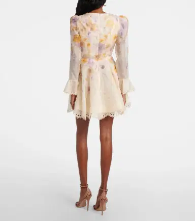 Zimmermann Memento linen and silk minidress | Thumbnail 2 Zimmermann Memento linen and silk minidress | Thumbnail 2