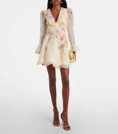 Zimmermann Memento linen and silk minidress | Thumbnail 3 Zimmermann Memento linen and silk minidress | Thumbnail 3