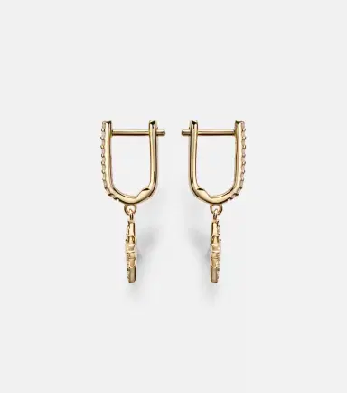 STONE AND STRAND Northern Star 14kt gold drop earrings with diamonds | Thumbnail 2 STONE AND STRAND Northern Star 14kt gold drop earrings with diamonds | Thumbnail 2