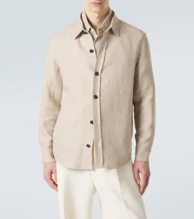 Zegna Cashmere, linen, and silk overshirt | Thumbnail 3 Zegna Cashmere, linen, and silk overshirt | Thumbnail 3