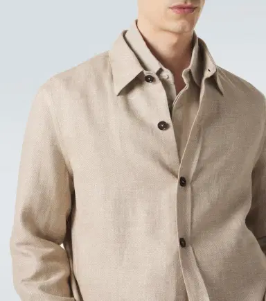 Zegna Cashmere, linen, and silk overshirt | Thumbnail 4 Zegna Cashmere, linen, and silk overshirt | Thumbnail 4