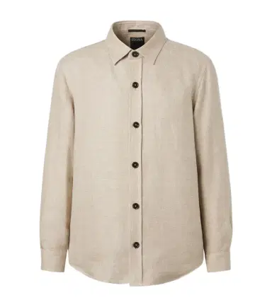 Zegna Cashmere, linen, and silk overshirt | Thumbnail 1 Zegna Cashmere, linen, and silk overshirt | Thumbnail 1