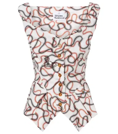 Vivienne Westwood Monday printed cotton top | Thumbnail 1 Vivienne Westwood Monday printed cotton top | Thumbnail 1