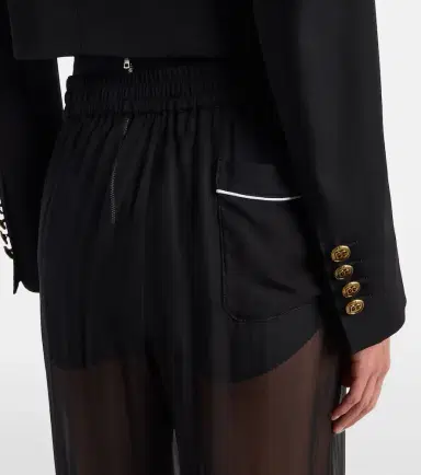 Dolce & Gabbana Sheer silk wide-leg pants | Thumbnail 3 Dolce & Gabbana Sheer silk wide-leg pants | Thumbnail 3