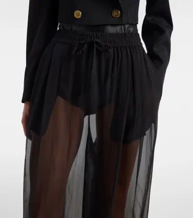 Dolce & Gabbana Sheer silk wide-leg pants | Thumbnail 4 Dolce & Gabbana Sheer silk wide-leg pants | Thumbnail 4
