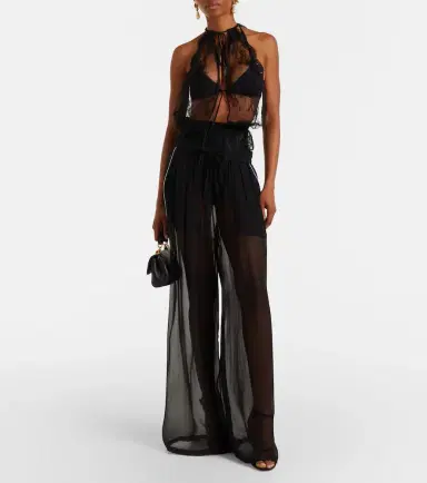 Dolce & Gabbana Sheer silk wide-leg pants | Thumbnail 5 Dolce & Gabbana Sheer silk wide-leg pants | Thumbnail 5