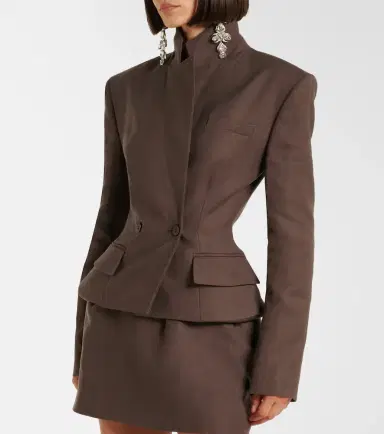 Magda Butrym Peplum linen blazer | Thumbnail 2 Magda Butrym Peplum linen blazer | Thumbnail 2