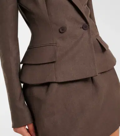 Magda Butrym Peplum linen blazer | Thumbnail 3 Magda Butrym Peplum linen blazer | Thumbnail 3