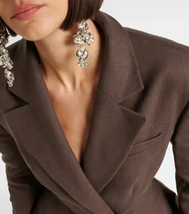 Magda Butrym Peplum linen blazer | Thumbnail 5 Magda Butrym Peplum linen blazer | Thumbnail 5