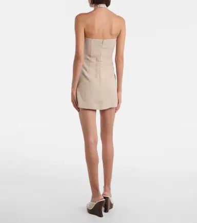 Magda Butrym Halterneck linen minidress | Thumbnail 3 Magda Butrym Halterneck linen minidress | Thumbnail 3