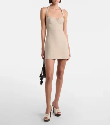 Magda Butrym Halterneck linen minidress | Thumbnail 4 Magda Butrym Halterneck linen minidress | Thumbnail 4