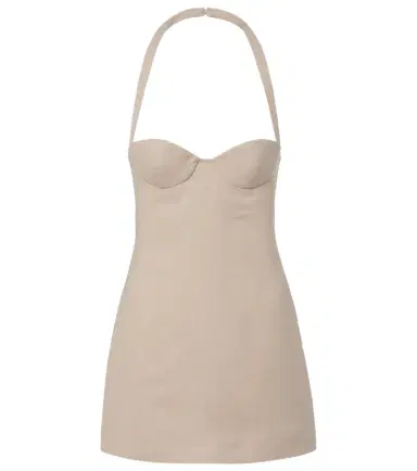 Magda Butrym Halterneck linen minidress | Thumbnail 1 Magda Butrym Halterneck linen minidress | Thumbnail 1