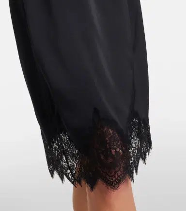 Nili Lotan Thea lace-trimmed silk midi skirt | Thumbnail 3 Nili Lotan Thea lace-trimmed silk midi skirt | Thumbnail 3