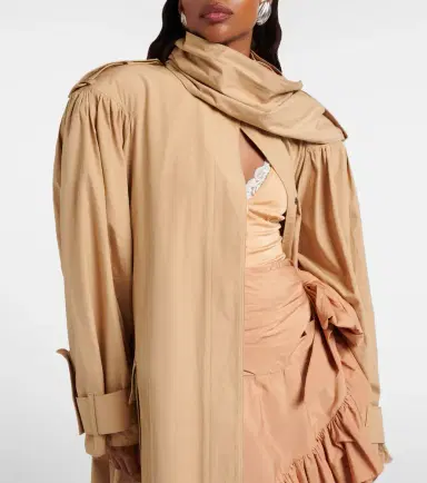 Chloé Chloé Scarf-detail cotton coat | Thumbnail 4 Chloé Chloé Scarf-detail cotton coat | Thumbnail 4