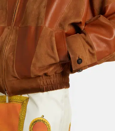 Versace Leather and suede blouson jacket | Thumbnail 3 Versace Leather and suede blouson jacket | Thumbnail 3