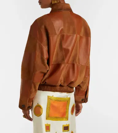 Versace Leather and suede blouson jacket | Thumbnail 4 Versace Leather and suede blouson jacket | Thumbnail 4
