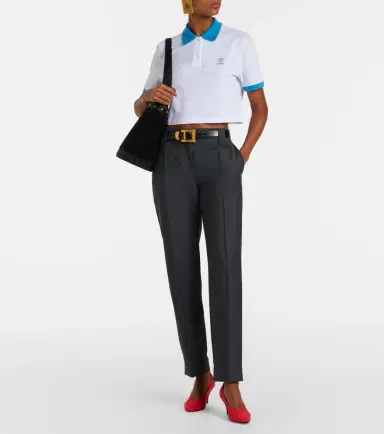 Versace Embroidered cotton piqué polo shirt | Thumbnail 4 Versace Embroidered cotton piqué polo shirt | Thumbnail 4