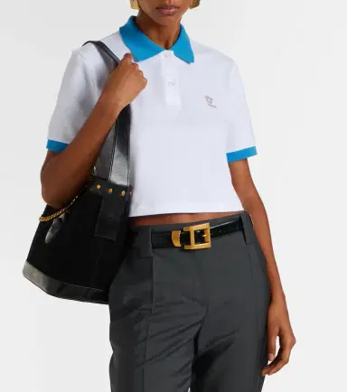 Versace Embroidered cotton piqué polo shirt | Thumbnail 5 Versace Embroidered cotton piqué polo shirt | Thumbnail 5