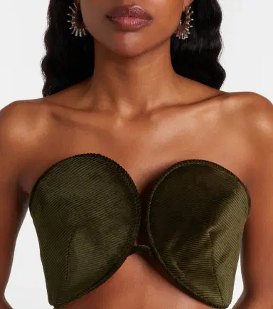 Jean Paul Gaultier Cotton corduroy crop top | Thumbnail 4 Jean Paul Gaultier Cotton corduroy crop top | Thumbnail 4