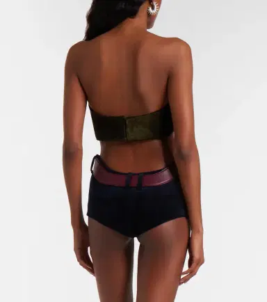 Jean Paul Gaultier Cutout belted cotton corduroy micro shorts | Thumbnail 3 Jean Paul Gaultier Cutout belted cotton corduroy micro shorts | Thumbnail 3