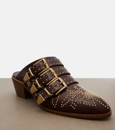 Chloe Chloé Susan studded leather mules | Thumbnail 2 Chloe Chloé Susan studded leather mules | Thumbnail 2