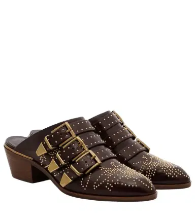 Chloe Chloé Susan studded leather mules | Thumbnail 1 Chloe Chloé Susan studded leather mules | Thumbnail 1