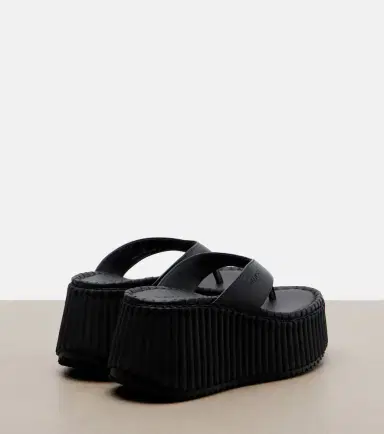 Chloé Chloé Nama leather platform thong sandals | Thumbnail 3 Chloé Chloé Nama leather platform thong sandals | Thumbnail 3