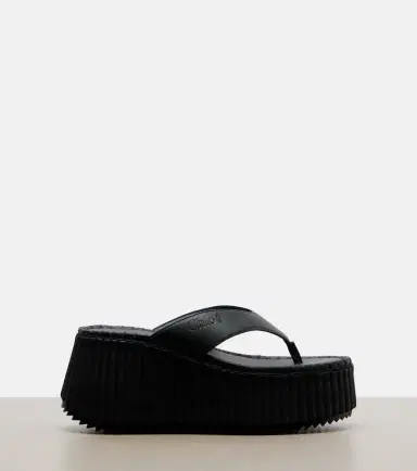 Chloé Chloé Nama leather platform thong sandals | Thumbnail 4 Chloé Chloé Nama leather platform thong sandals | Thumbnail 4