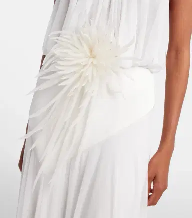David Koma Draped floral-appliqué gown | Thumbnail 3 David Koma Draped floral-appliqué gown | Thumbnail 3