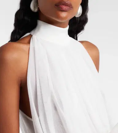 David Koma Draped floral-appliqué gown | Thumbnail 4 David Koma Draped floral-appliqué gown | Thumbnail 4